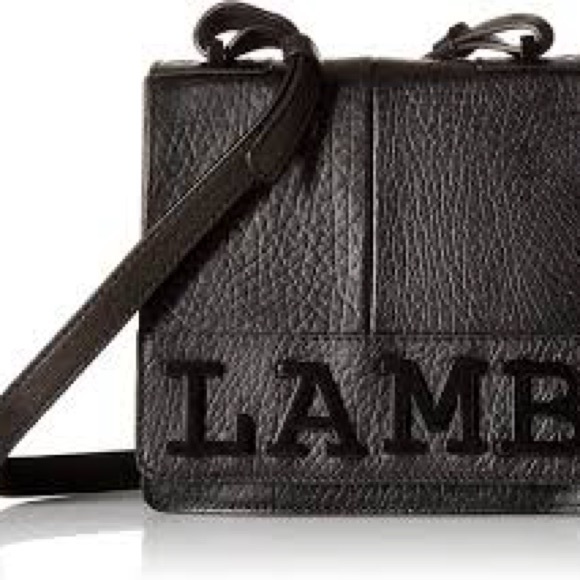 L.A.M.B. Vintage Y2K Black Genuine Leather Gwen Stefani 90’s Crossbody Purse Bag - Picture 1 of 15